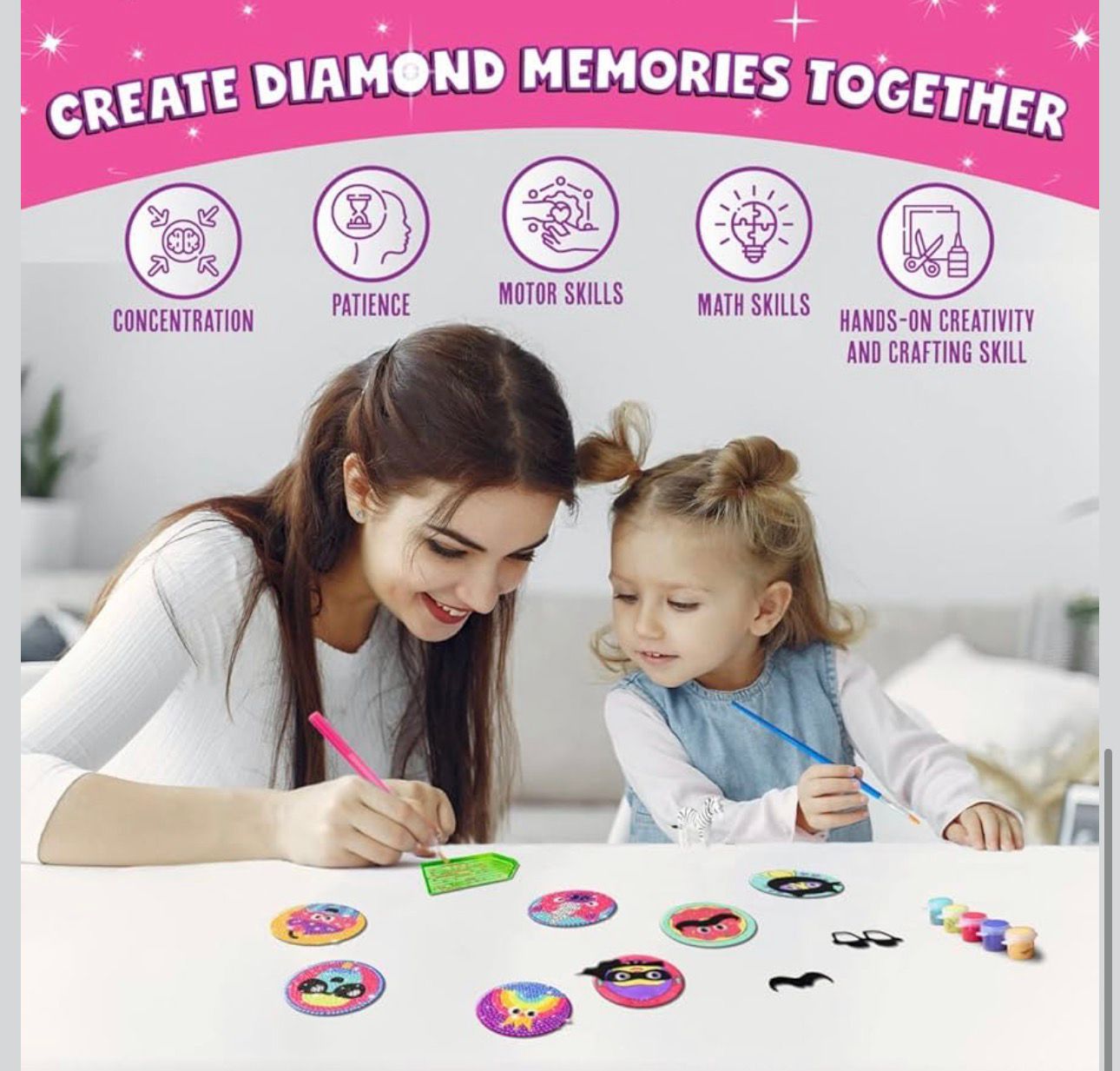 Canvas & Diamond Paint Magnets craft kit.
