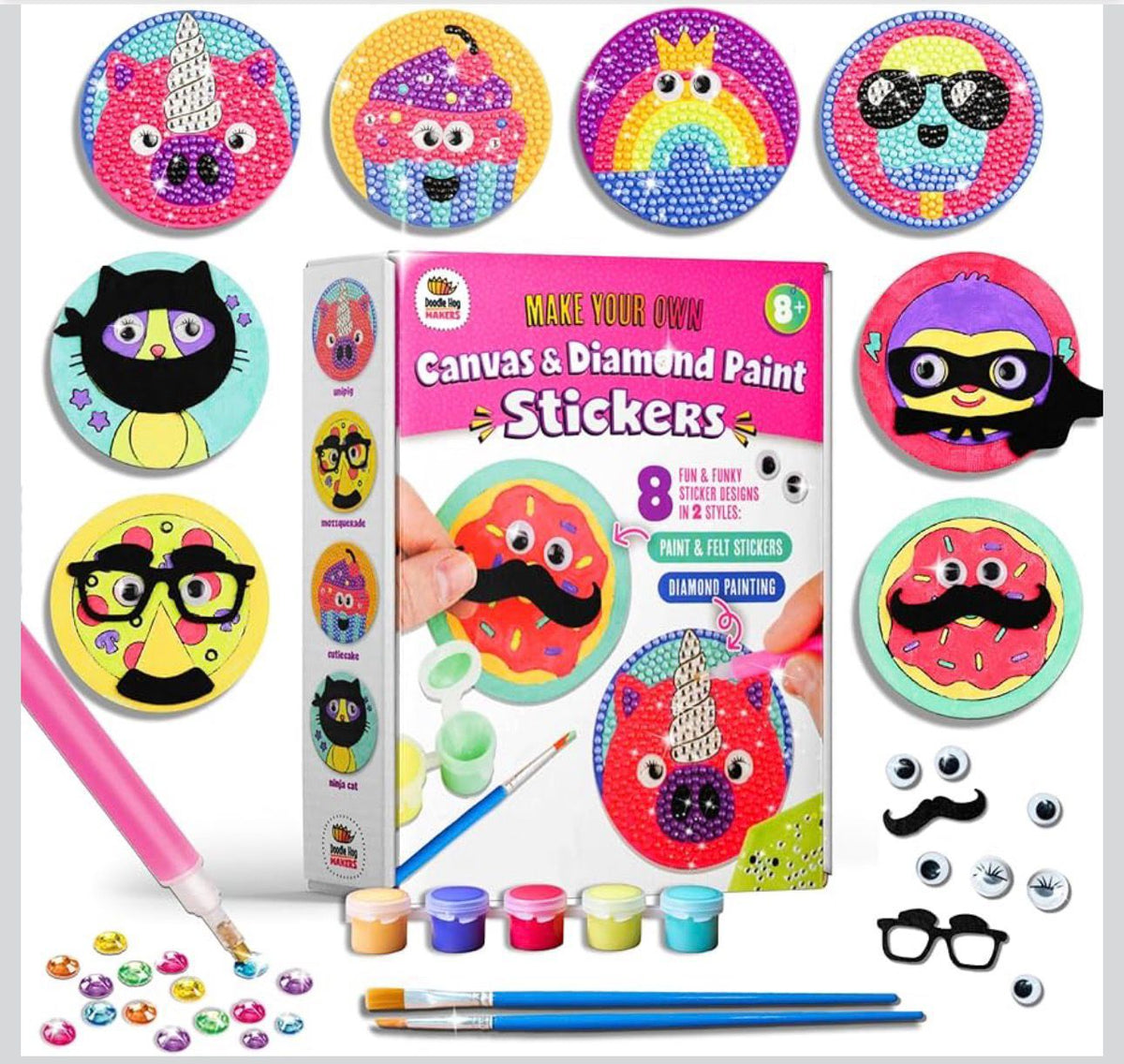 Canvas & Diamond Paint Magnets craft kit.