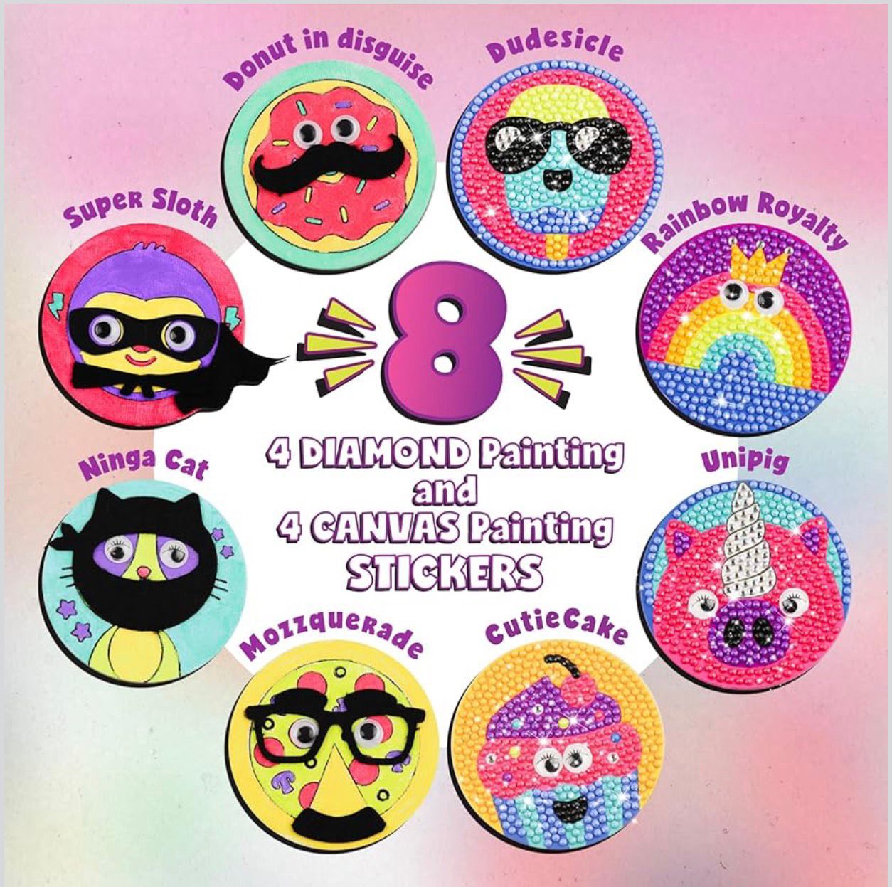 Canvas & Diamond Paint Magnets craft kit.