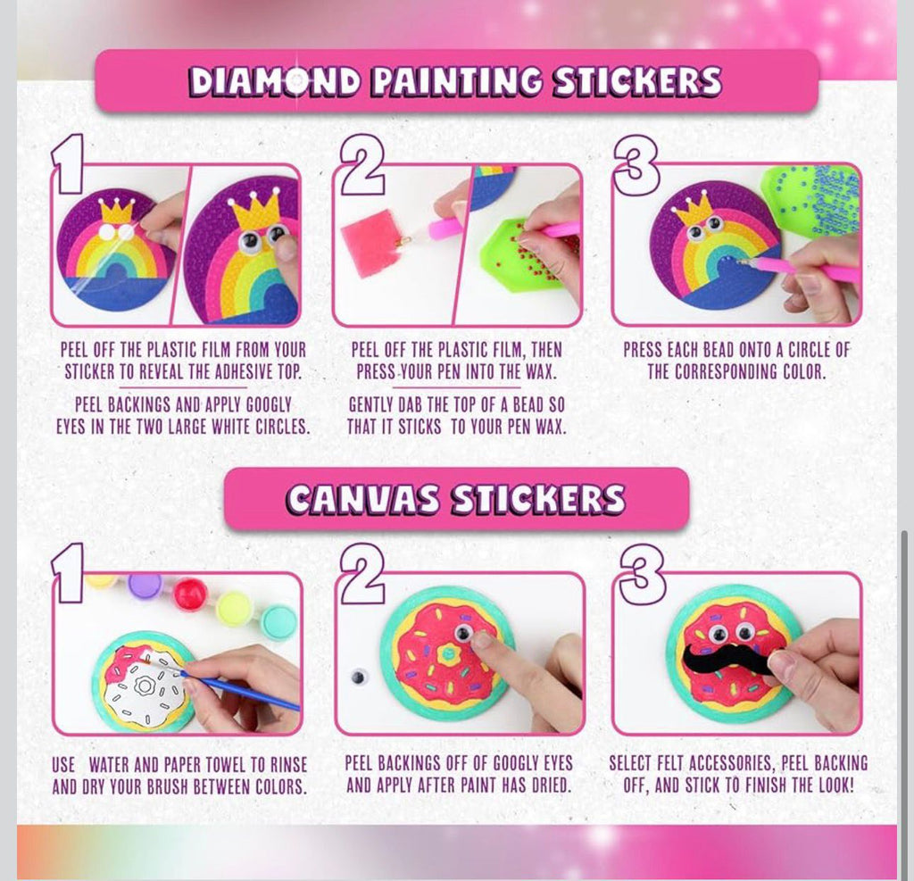 Canvas & Diamond Paint Magnets craft kit.