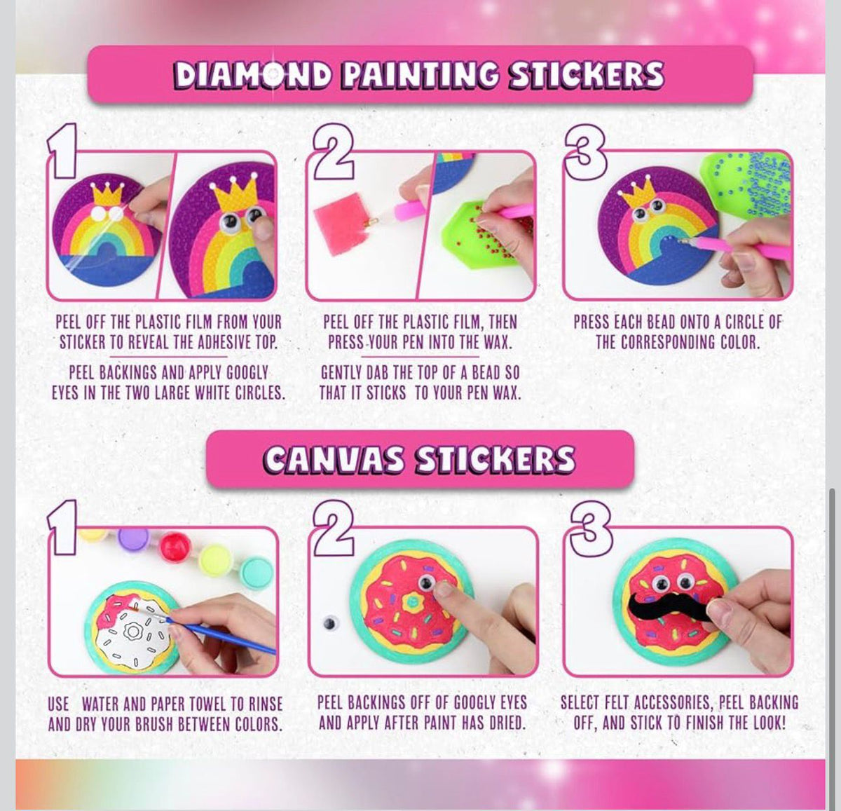 Canvas & Diamond Paint Magnets craft kit.