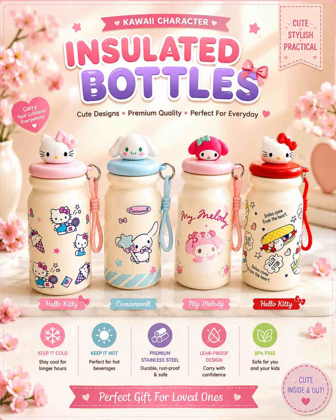 Sanrio Toy Bottles