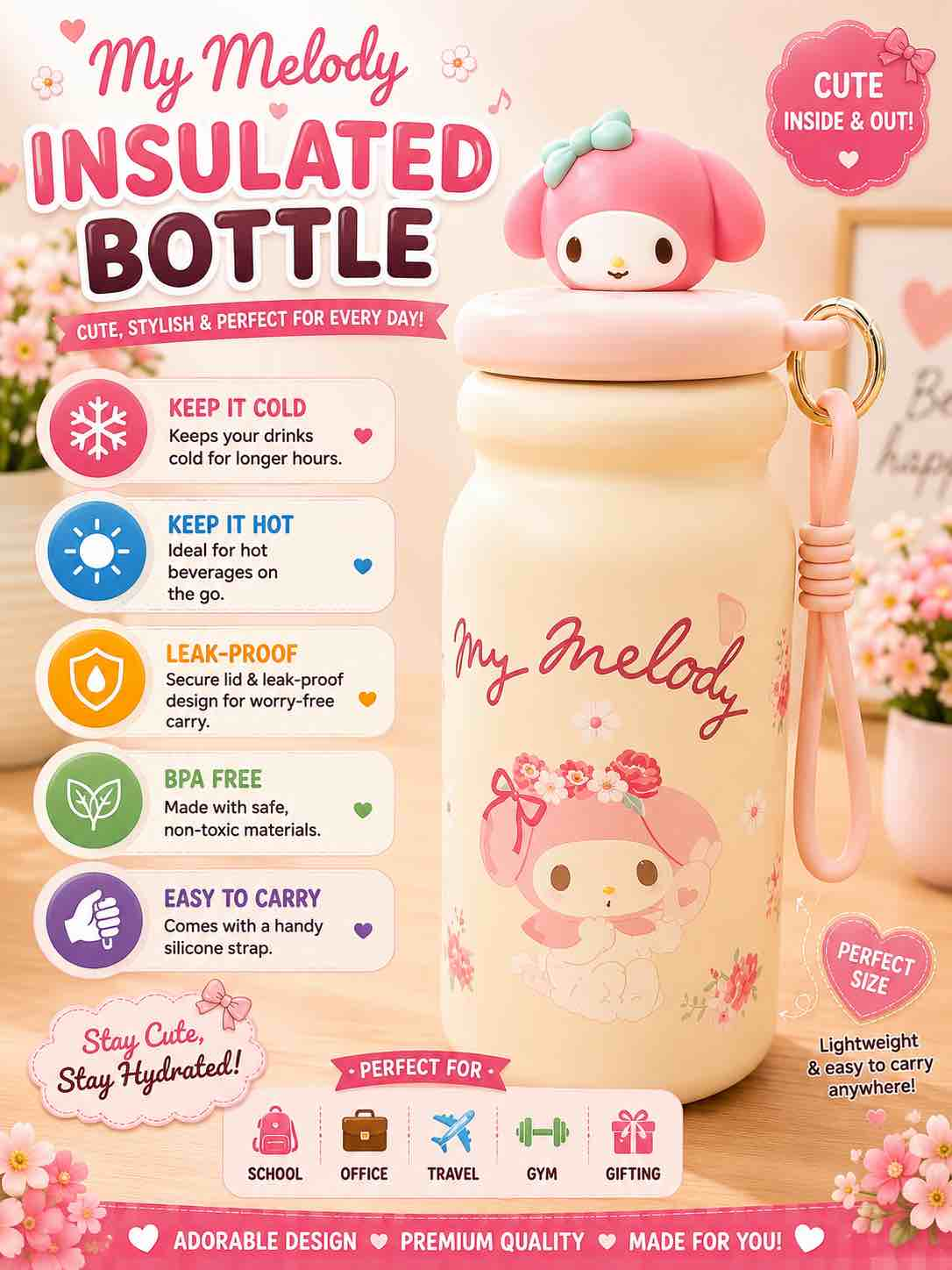 Sanrio Toy Bottles
